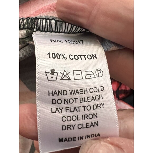 Maude Vivante Dress Size M Multi Color Leaf Pattern Maxi Half Sleeve Wrap Tie - Picture 9 of 9